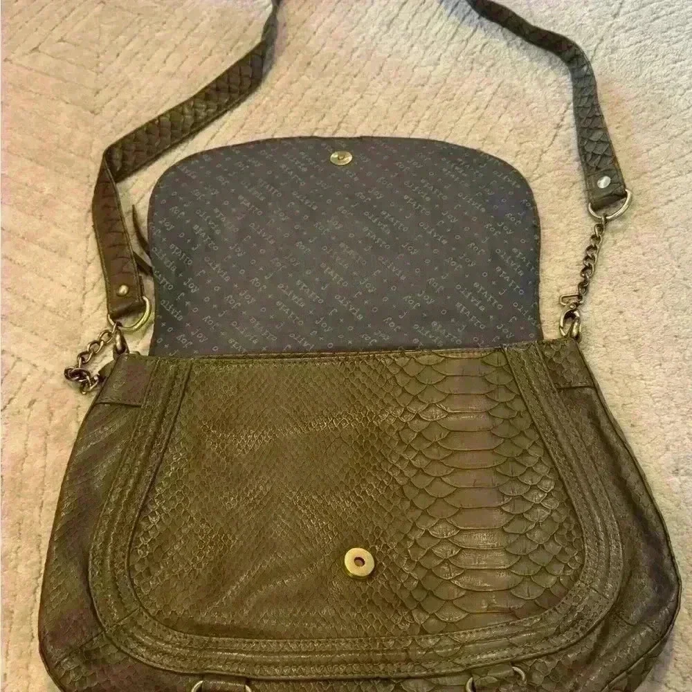 Olivia & joy crocodile pattern shoulder purse